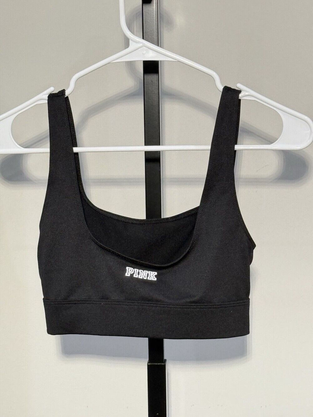 PINK Victorias Secret Ultimate Lightly Lined Sports Bra Black XS